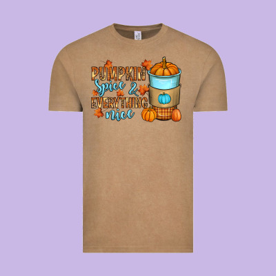 Pumpkin Spice And Everything Nice Vintage Tee Designed By Ranaportraitstore