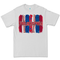 Dove Grey philadelphia baseball team spirit brushstrokes Premium Tee - Artiststas