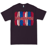 Plum philadelphia baseball team spirit brushstrokes Premium Tee - Artiststas