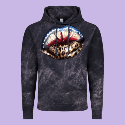 American Lip Leopard 4th Of July Vintage Hoodie Designed By Howdyjamesfarm