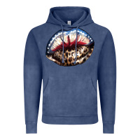 Vintage Denim American lip leopard 4th of july Vintage Hoodie - HowdyJamesFarm