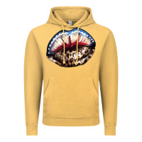 Vintage Mustard American lip leopard 4th of july Vintage Hoodie - HowdyJamesFarm