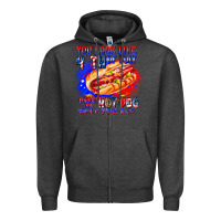 Charcoal Heather You Look Like 4th of july makes me hot dog want a Zipper Hoodie - CowhideDigitalArt