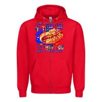 Red You Look Like 4th of july makes me hot dog want a Zipper Hoodie - CowhideDigitalArt