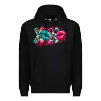 Black Western Xoxo Premium Hoodie - FaDigitalArtStudio