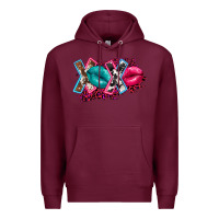 Burgundy Western Xoxo Premium Hoodie - FaDigitalArtStudio