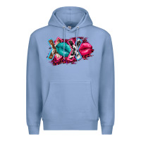 Colony Blue Western Xoxo Premium Hoodie - FaDigitalArtStudio