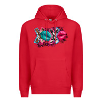 Red Western Xoxo Premium Hoodie - FaDigitalArtStudio