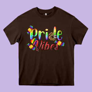 Pride Vibes Lgbtq Heavy Core Tee Designed By Bundleandbundleshop