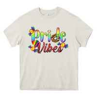 Cream Pride Vibes LGBTQ Heavy Core Tee - BundleAndBundleShop