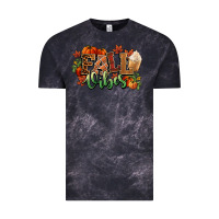 Cloud Black Fall vibes pumpkins Vintage Tee - NancyCooperArtShop