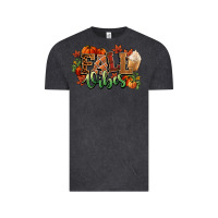 Vintage Black Fall vibes pumpkins Vintage Tee - NancyCooperArtShop