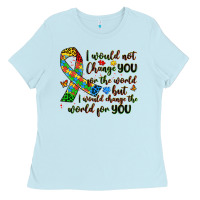Baby Blue autism awareness Ladies Tee - Artiststas