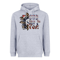 Heather Grey god bless the usa Heavyweight Hoodie - SublimationCraftShop