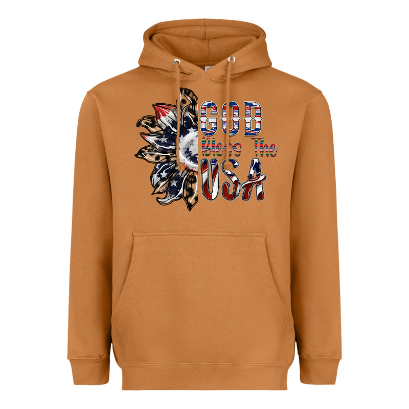 God Bless The Usa Heavyweight Hoodie by SublimationCraftShop | Teevron