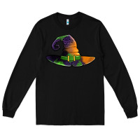 Black Purple leopard witch hat Long Sleeve Tee - Jasminsmagicworld