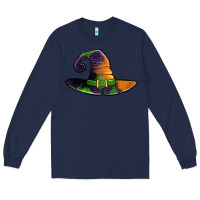 Navy Purple leopard witch hat Long Sleeve Tee - Jasminsmagicworld