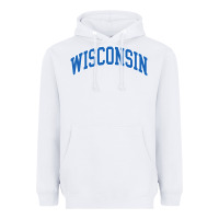 White wisconsin blue Heavyweight Hoodie - lanVoArt