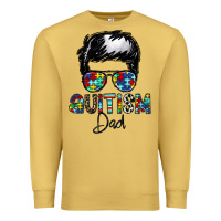 Antique Gold autism dad Premium Sweatshirt - CowhideDigitalArt
