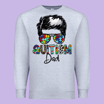 Autism Dad Premium Sweatshirt Designed By Cowhidedigitalart