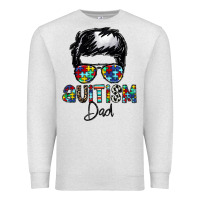 Oatmeal Heather autism dad Premium Sweatshirt - CowhideDigitalArt