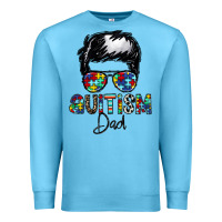Ocean Blue autism dad Premium Sweatshirt - CowhideDigitalArt