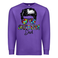 Purple autism dad Premium Sweatshirt - CowhideDigitalArt