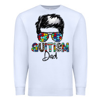 White autism dad Premium Sweatshirt - CowhideDigitalArt