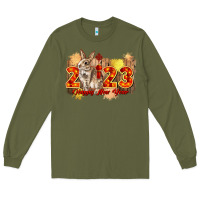 Army Green chinese new year 2023 rabbit year Long Sleeve Tee - CowGirlArtShop