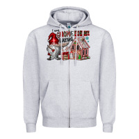 Heather Grey Iam Gnome For My Baking Zipper Hoodie - CowhideDigitalArt