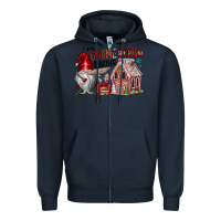 Navy Iam Gnome For My Baking Zipper Hoodie - CowhideDigitalArt