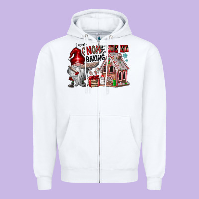 Iam Gnome For My Baking Zipper Hoodie Designed By Cowhidedigitalart