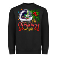 Black oh christmas night snow globe Heavyweight Sweatshirt - BundleAndBundleShop
