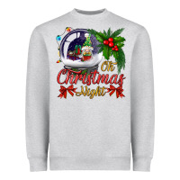Heather Grey oh christmas night snow globe Heavyweight Sweatshirt - BundleAndBundleShop