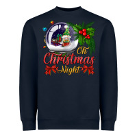 Navy oh christmas night snow globe Heavyweight Sweatshirt - BundleAndBundleShop