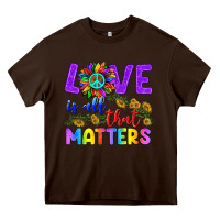 Chocolate Brown Love İs All That Matters Heavy Core Tee - BundleAndBundleShop
