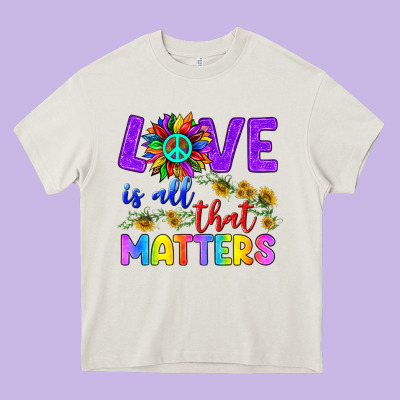 Love İs All That Matters Heavy Core Tee Designed By Bundleandbundleshop