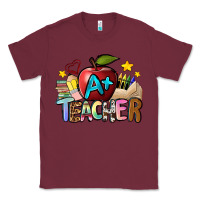 Burgundy a teacher Classic Tee - NancyCooperArtShop