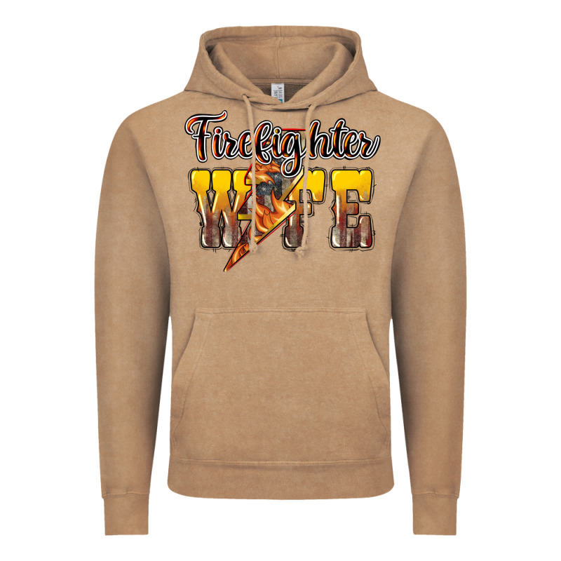 Firefighter Wife Lightning Bolt Vintage Hoodie by HowdyJamesFarm | Teevron
