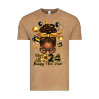 Vintage Camel 2024 happy new year  afro messy bun Vintage Tee - texasbilliewilder