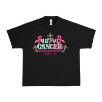 Black Heal Cancer Luke 1:37 cross Cancer Awareness Urban Heavy Tee - HowdyJamesFarm