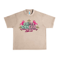French Oak Heal Cancer Luke 1:37 cross Cancer Awareness Urban Heavy Tee - HowdyJamesFarm