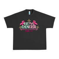 Pigment Black Heal Cancer Luke 1:37 cross Cancer Awareness Urban Heavy Tee - HowdyJamesFarm
