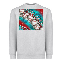Heather Grey baseball and gemstone tumbler Heavyweight Sweatshirt - BundleAndBundleShop