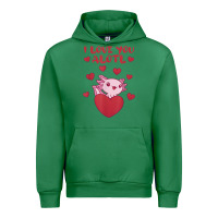 Emerald i love you alotl aolotl valentine's day heart aolotl lover Urban Hoodie - lanVoArt