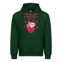 Forest Green i love you alotl aolotl valentine's day heart aolotl lover Urban Hoodie - lanVoArt