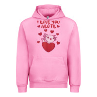 Fuchsia Pink i love you alotl aolotl valentine's day heart aolotl lover Urban Hoodie - lanVoArt