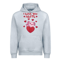 Heather Grey i love you alotl aolotl valentine's day heart aolotl lover Urban Hoodie - lanVoArt