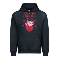 Navy i love you alotl aolotl valentine's day heart aolotl lover Urban Hoodie - lanVoArt