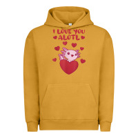 Pigment Peanut Butter i love you alotl aolotl valentine's day heart aolotl lover Urban Hoodie - lanVoArt